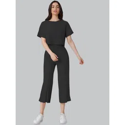 Mast & Harbour Round Neck Half Sleeves Top With Trousers Co-Ords-picture-19