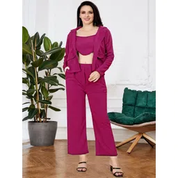 Mast & Harbour Round Neck Long Sleeves Top With Trouser Co-Ords-picture-17