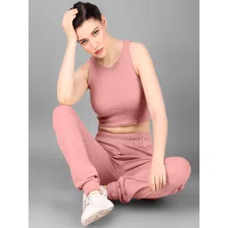 Mast & Harbour Round Neck Sleeveless Top With Joggers Co-Ords image 5