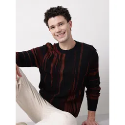 Mast & Harbour Round Neck Striped Pullover-picture-23