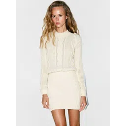 Mast & Harbour Round Neck Top With Skirt Co-Ords Set-picture-24