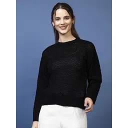 Mast & Harbour Round Neck Woollen Pullover-picture-26