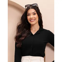 Mast & Harbour Self Design Long Sleeve Cotton Top-picture-21