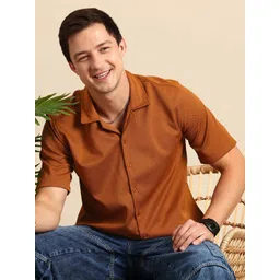 Mast & Harbour Self Design Opaque Casual Shirt-picture-25