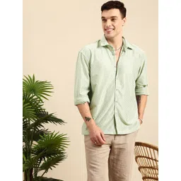 Mast & Harbour Self Design Textured Relaxed Fit Casual Shirt-picture-25