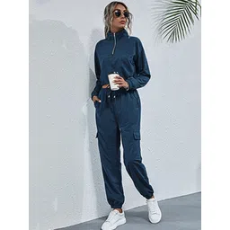 Mast & Harbour Shirt Collar Sweatshirt With Trackpants-picture-22