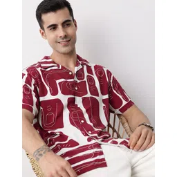 Mast & Harbour Slim Fit Abstract Printed Casual Shirt-picture-42