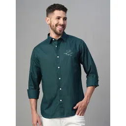 Mast & Harbour Spread Collar Long Sleeves Linen Relaxed Fit Shirt-picture-29