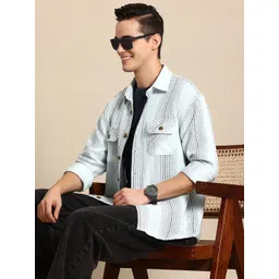 Mast & Harbour Striped Casual Shirt-picture-18