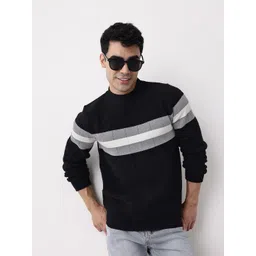 Mast & Harbour Striped Self Design Pullover-picture-40