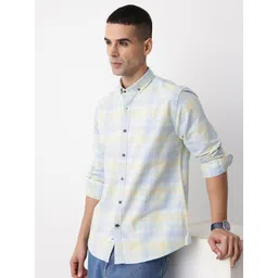 Mast & Harbour Tartan Checked Pure Cotton Casual Shirt-picture-18