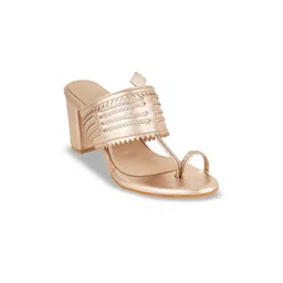 Mast & Harbour Textured Party Block Sandals with Laser Cuts-picture-24