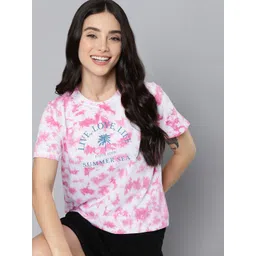 Mast & Harbour Tie and Dye Pure Cotton T-shirt-image-26