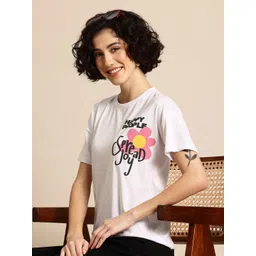 Mast & Harbour Typography Print Drop-Shoulder Sleeves T-shirt-picture-25