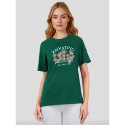 Mast & Harbour Typography Print Relaxed Fit Cotton T-shirt-picture-17