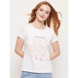 Mast & Harbour Typography Printed Cotton T-shirt-picture-36