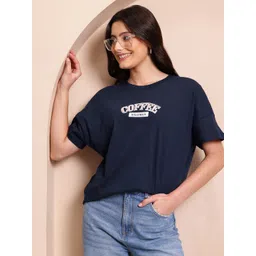 Mast & Harbour Typography Printed Pure Cotton T-shirt-picture-31