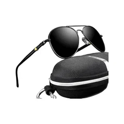 Mast & Harbour Unisex Aviator Sunglasses with Polarised and UV Protected Lens-image-18