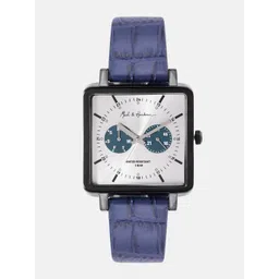 Mast & Harbour Unisex Brass Dial & Leather Textured Straps Analogue Multi Function Watch-picture-10