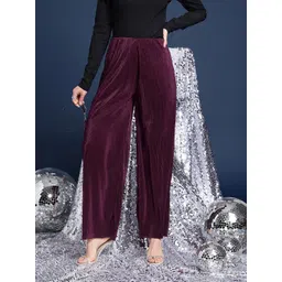 Mast & Harbour Women Accordion Pleated Parallel Party Trousers-picture-32