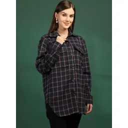 Mast & Harbour Women Checked Lightweight Puffer Jacket-picture-21