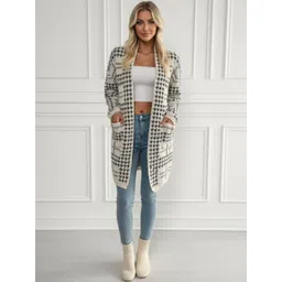 Mast & Harbour Women Checked Longline Overcoat-picture-27