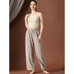 Mast & Harbour Women Checked Mid-Rise Straight Lounge Pant-picture-24