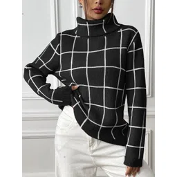 Mast & Harbour Women Checked Pullover-picture-39