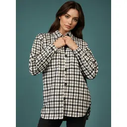 Mast & Harbour Women Checked Woven Jacket-picture-20