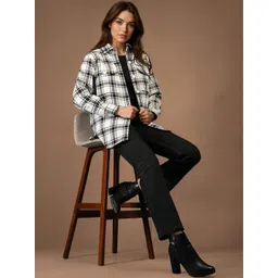 Mast & Harbour Women Checked Woven Jacket-picture-15