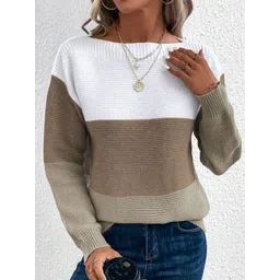 Mast & Harbour Women Colourblocked Pullover-picture-38