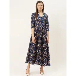 Mast & Harbour Women Floral Print Fit and Flare Maxi Dress-image-10