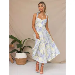 Mast & Harbour Women Floral Printed Tie-Ups Maxi Sleeveless Dress-picture-26