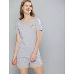 Mast & Harbour Women Grey Melange Solid Night suit-picture-31