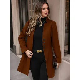 Mast & Harbour Women Notched Lapel Longline Overcoat-picture-25