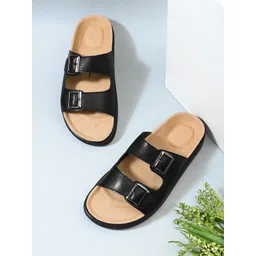 Mast & Harbour Women Open Toe Flats with Buckles-picture-32