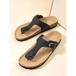 Mast & Harbour Women Open Toe T-Strap Flats-picture-41