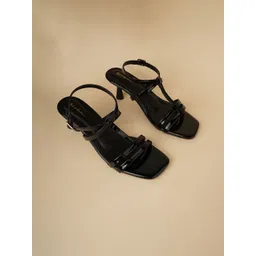 Mast & Harbour Women Party Kitten Sandals with Buckles-picture-10