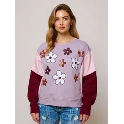 Mast & Harbour Women Printed Pullover Sweatshirt-picture-41