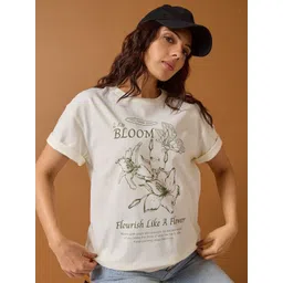 Mast & Harbour Women Printed Raw Edge T-shirt-picture-14