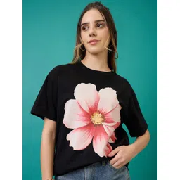 Mast & Harbour Women Printed Raw Edge T-shirt-picture-19