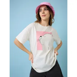 Mast & Harbour Women Printed Raw Edge T-shirt-picture-23