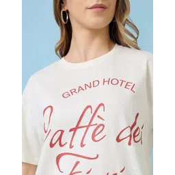 Mast & Harbour Women Printed Raw Edge T-shirt-picture-10