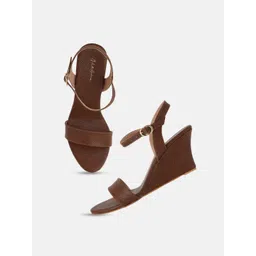 Mast & Harbour Women Round Toe Wedge Heel Sandals image 5