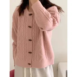 Mast & Harbour Women Self Design Cotton sweater-picture-29