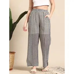 Mast & Harbour Women Self Design Relaxed Pleated Trousers-picture-33