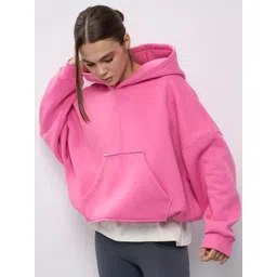Mast & Harbour Women Solid Hooded Sweatshirt-picture-25