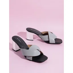 Mast & Harbour Women Solid Open Toe Block Heels-picture-36