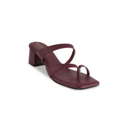 Mast & Harbour Women Solid Square Toe Sandals-picture-13