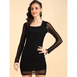 Mast & Harbour Women Square Neck Bodycon Mini Dress-picture-12
